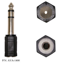 Adapter, Â¼â€ inch Stereo Male/3.5mm Stereo Female
