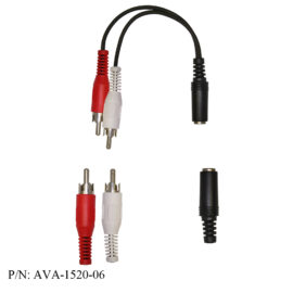 Adapter, (2) RCA Male/3.5mm Stereo Female, 6â€