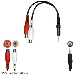 Adapter, (2) RCA Female/3.5mm Stereo Male, 6â€