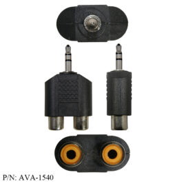Adapter, (2) RCA Female/3.5mm Stereo Male