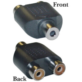Adapter, (2) RCA Female/3.5mm Stereo Female