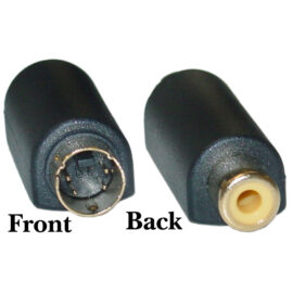 Adapter, S-Video Male / RCA Female