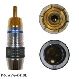 Connector, RCA, Gold, Premium, Blue Band