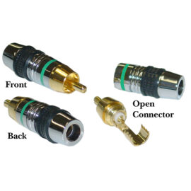Connector, RCA, Gold, Premium, Green Band