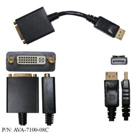 Adapter, DisplayPort Male/DVI Female, 8â€, MODEL C