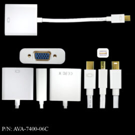 Adapter, Mini DisplayPort Male/VGA Female, 6â€, Model C