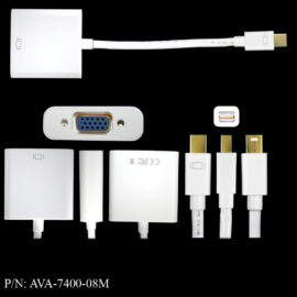 Adapter, mini-DisplayPort Male to VGA Female, 8-inch, Model M