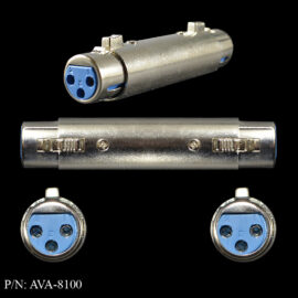 Gender Changer, XLR F/F, Metal