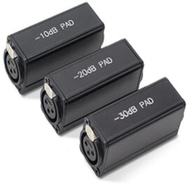 3 Pin XLR In-line -20dB signal attenuating adapter