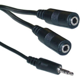 Cable, 3.5mm Stereo, (2) Female to (1) Male, 6'
