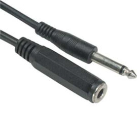 Cable, 1/4" Mono, M/F, 100'