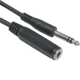 Cable, 1/4" Stereo, M/F, 6'
