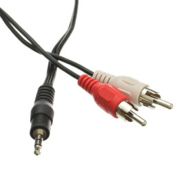 Cable, (2) RCA Male / 3.5mm Stereo Male, 1'