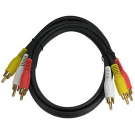 Cable, 3-RCA (Red/White/Yellow) w/RG59 Composite Video, M/M, 100'