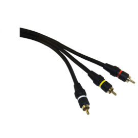Cable, 3-RCA (red/white/yellow) High Quality, M/M, 50'