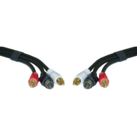 Cable, S-Video (minidin 4) + (2) RCA audio, 6'