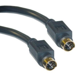 Cable, S-Video, minidin4 Male / Male, gold tips, 100'