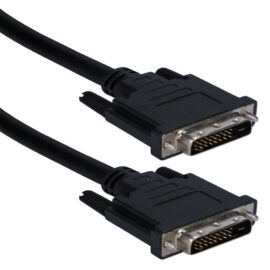 Cable, DVI-D, M/M, Dual link, Black, No Ferrites, 1'