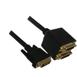 Cable, DVI-I Splitter, 1M/2F, 1'