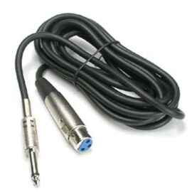 Cable, XLR Female to 1/4" Mono Male, 10'