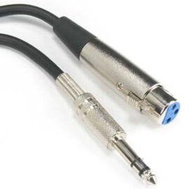 Cable, XLR Female to 1/4" Stereo Male, 6'