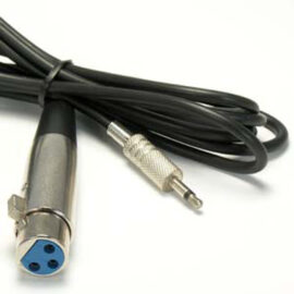 Cable, XLR Female to 3.5mm Male, Mono, 6'