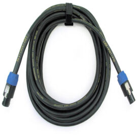 Cable, 13AWG, Speaker Cable for Bi-Amp Applications w/Neutrik NL4FC Speakon Connectors, 100'