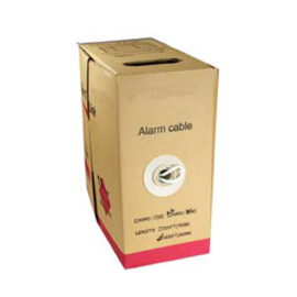 Cable, 22/4 Security, Solid, PVC (CMR), White, 1000'
