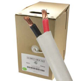 Speaker Wire, 14/2, 105 Strand, White, 500', Pull box