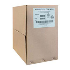 Speaker Wire, 14/4, 105 Strand, Direct Burial, UV Rated, Black, 500', Pull box