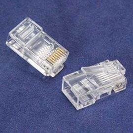Connectors, RJ45 (8P8C), Cat5E, stranded (100 per bag)