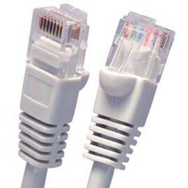 Cable, Cat5E, Crossover, w/Molded Boots, Gray, 10'