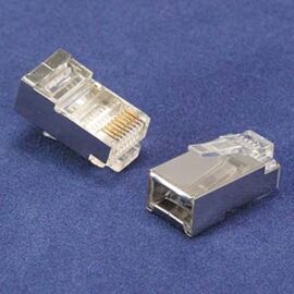 Connectors, RJ45 (8P8C), Cat5E, Shielded, Solid (50/bag)