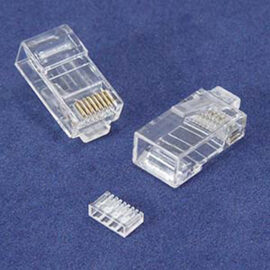 Connectors, RJ45 (8P8C), Cat6, solid (100/bag)