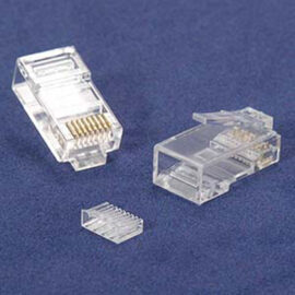 Connectors, RJ45 (8P8C), Cat6, stranded (100/bag)