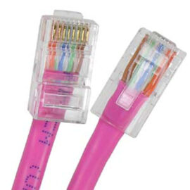 Cable, Cat6, Bootless, Pink, 5'