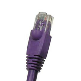 Cable, Cat6A, w/Molded Boots, Violet, 5'