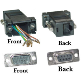 Adapter, DB9 Male / RJ45, Black