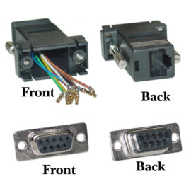 Adapter, DB9 Female / RJ45, Black