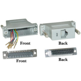 Adapter, DB25 Male/RJ45, Ivory