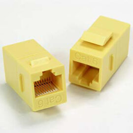 Coupler, RJ45, Cat6, Keystone Style, F/F, Yellow
