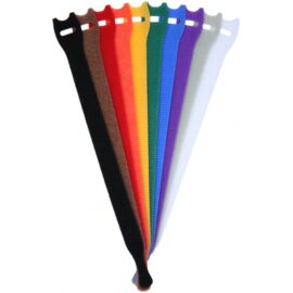 .5â€x6â€ Premium Velcro Cable Wrap-Lite, Black, 100 Pack