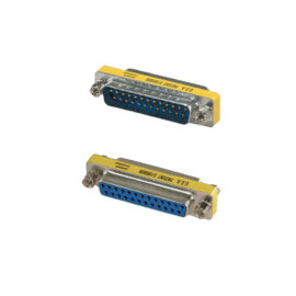 Adapter, Null Modem, DB25 M/F, Slim