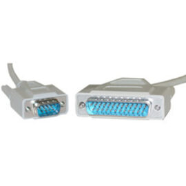 Cable, DB9 Male / DB25 Male, 9C, Molded, 3'