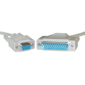 Cable, DB9 Female / DB25 Male, Null Modem, 6'