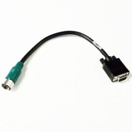 EZ Pull Green Male to VGA (HD15) Male + 3.5mm Stereo Audio Adapter Cable, 1'