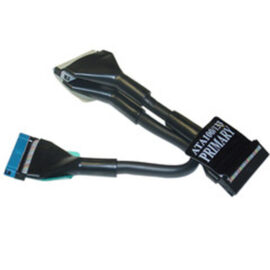 Cable, ATA100/133, 80C, Round, 2-device, blue color, 24"