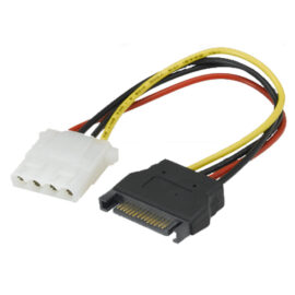 Cable, Internal Power, 5.25â€ Female/SATA Male, 7â€