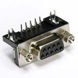 Connector, DB9, Right Angle, Solder, Female