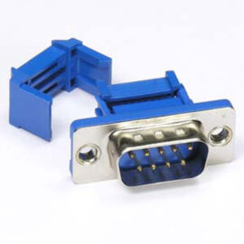 Connector, DB9 IDC Ribbon, Right Angle, Male